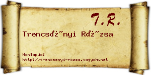 Trencsényi Rózsa névjegykártya