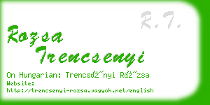 rozsa trencsenyi business card